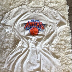 NBA White and Blue New York Knicks Short Sleeve Tee